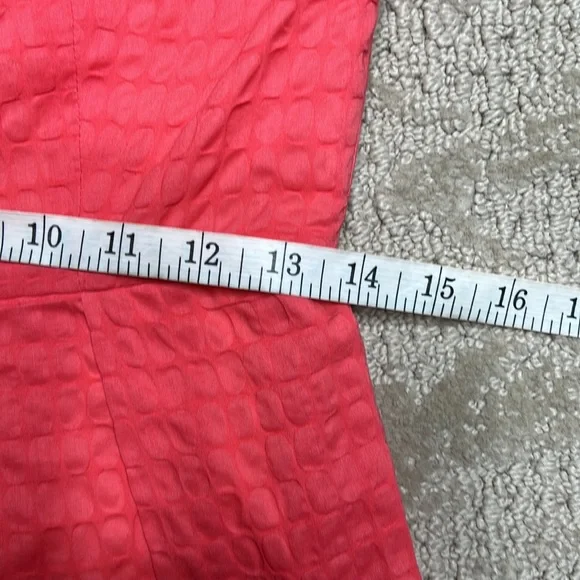 NWT J. Crew Factory (4) Lorelei coral strapless textured cotton dress - Picture 6 of 11